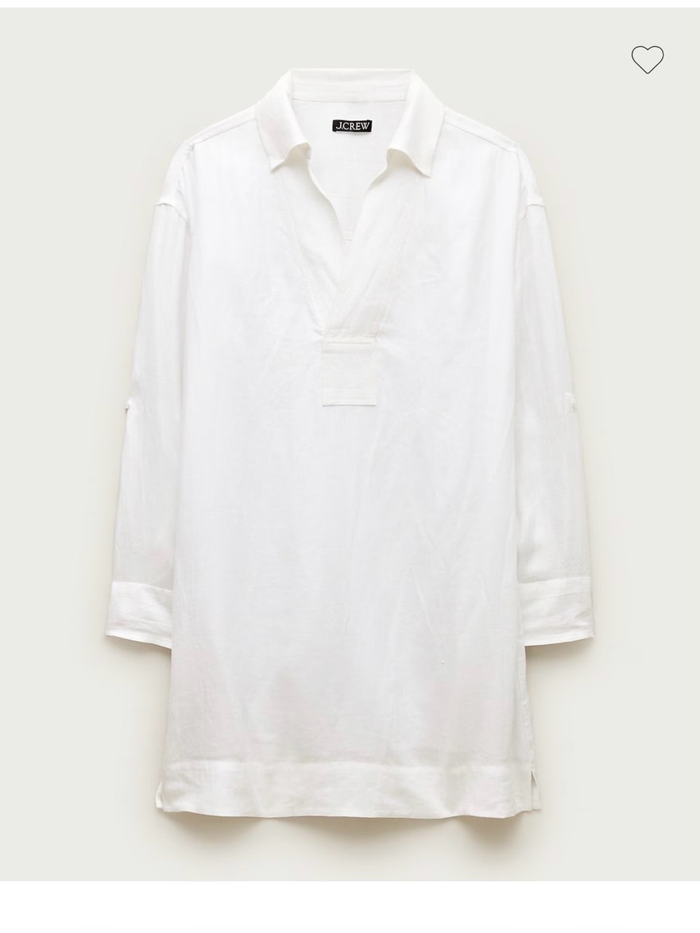 J. Crew White Linen Tunic Dress M